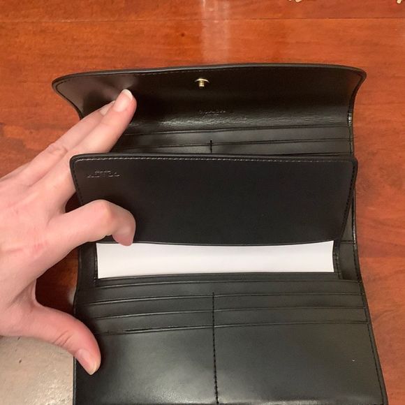 NWT authentic Coach Checkbook Wallet. Brown/black. New in the box. Matching purs - Picture 8 of 16